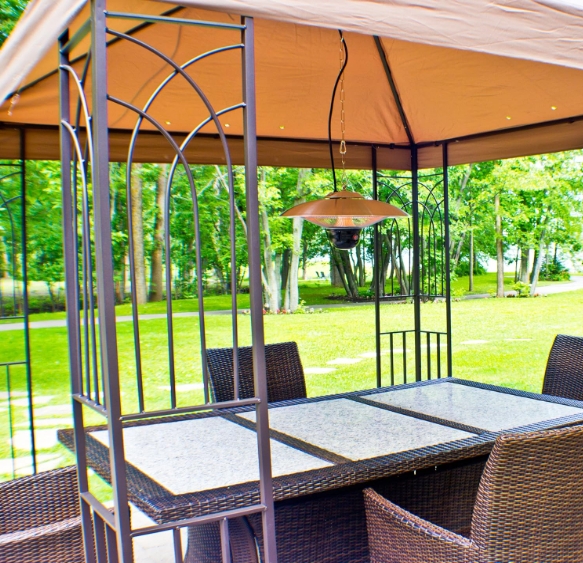 Distance entre le chauffage de patio et le plafond