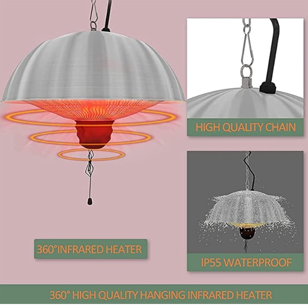 Chauffage de patio infrarouge IP55